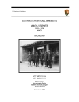 National Monuments Monthly Reports Index 19181956